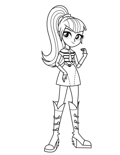 How to draw and color my little pony movie 2017 for kids. Desenho de Sonata Dusk de As Dazzlings para colorir ...