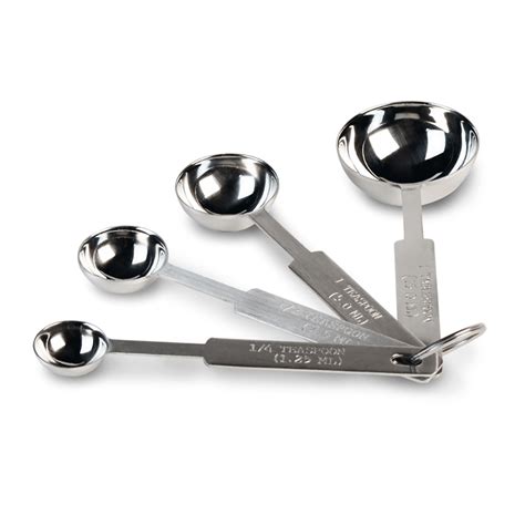 Vollrath 47118 4-Piece Measuring Spoon Set - 18-ga Stainless