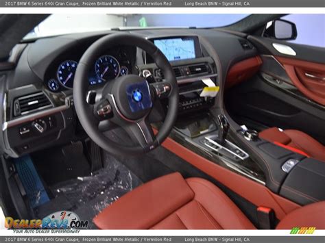 Vermilion Red Interior 2017 Bmw 6 Series 640i Gran Coupe Photo 7