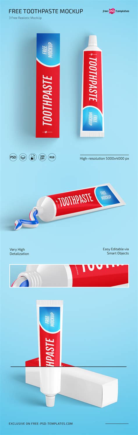 Free Toothpaste Mockup Free Psd Templates