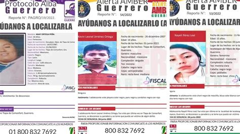 Fiscalía De Guerrero Reporta A Tres Personas Como Desaparecidas En La