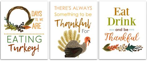 Free Printable Thanksgiving Countdown And Art Prints