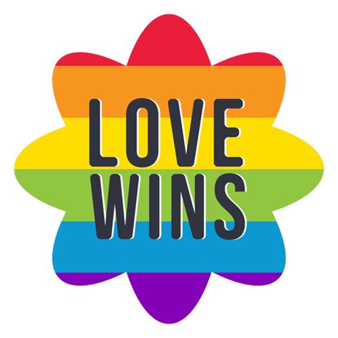Love Wins Rainbow Lgbt Sticker PNG SVG Design For T Shirts