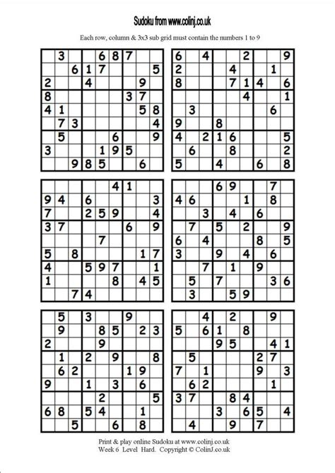 Sudoku Hard Pdf