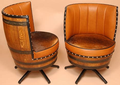 Barrel chairs are a timeless accent for any home. Barrel chairs built from real wine barrels ...