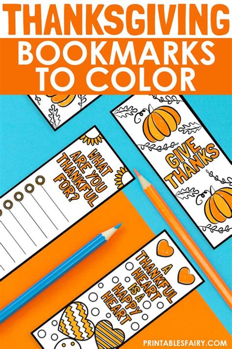 Thanksgiving Bookmarks To Color Free Printable Coloring Bookmarks