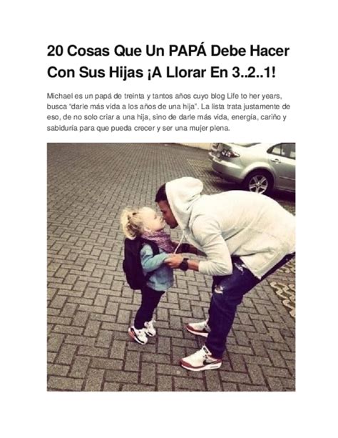 Doc 20 Cosas Que Un PapÁ Debe Hacer Con Sus Hijas Bridgeth