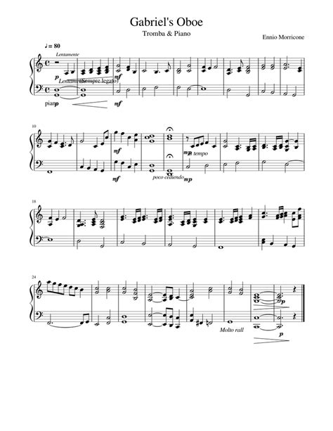 Gabriels Oboe Sheet Music For Piano Solo Download And Print In Pdf