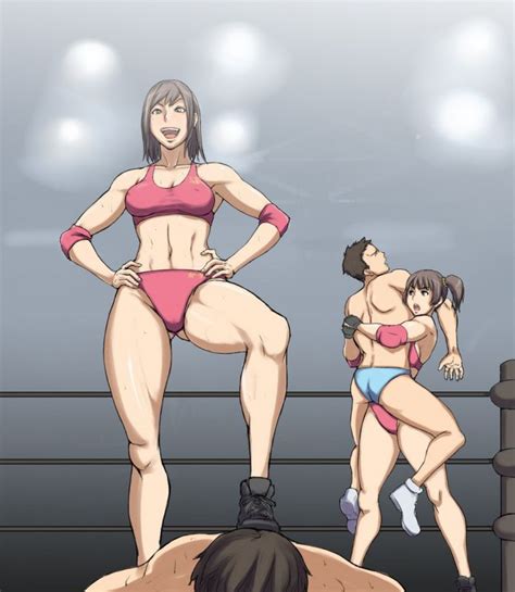 Anime Mixed Wrestling Femdom