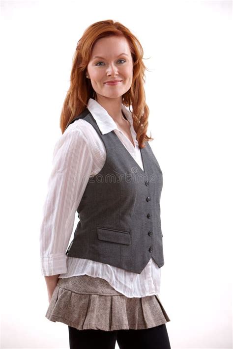 Attractive Thirties Caucasian Woman Smiling Stock Photo Image Of