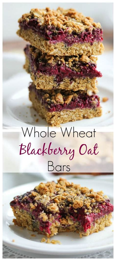 Give us all of the apples and peanut butter. Whole Wheat Blackberry Oat Bars | Recipe | Oat bars, High fiber foods, Blackberry recipes