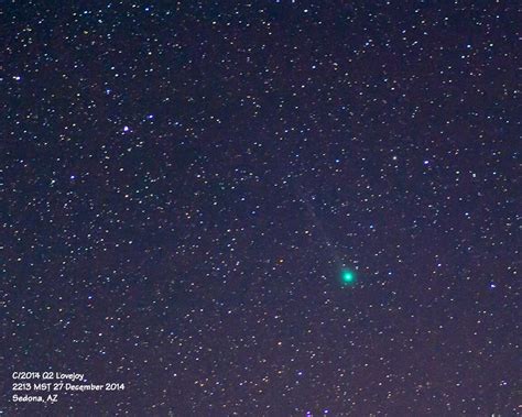 Comet C2014 Q2 Lovejoy Visible In The Night Sky Flagstaff Altitudes