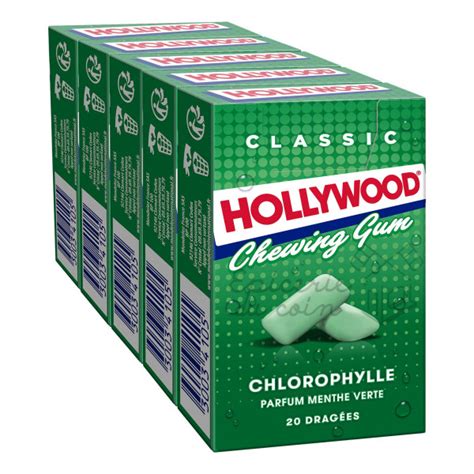 En argentine, on en fait. Hollywood Chewing-gum chlorophylle sans sucre 5 paquets de ...