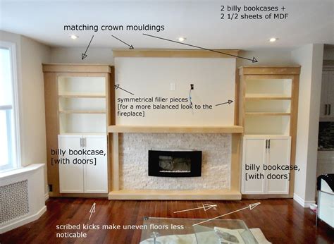 Built in ikea hack - Studio Kosnik | Built in around fireplace, Ikea built in, Fireplace built ins