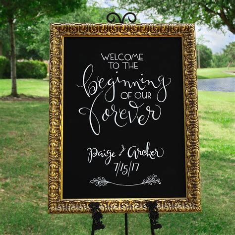 Custom Framed Chalkboard Wedding Sign