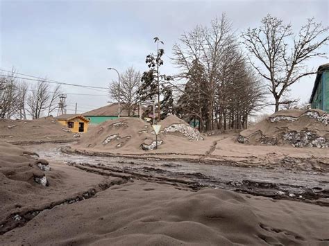 There Were Shots From The Villages Covered With Ashes In Kamchatka The