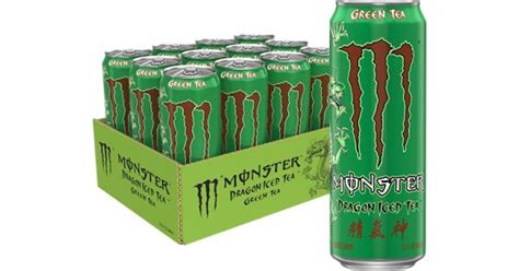 Monster Dragon Iced Tea Green Tea 23 Fl Oz Pack Of 12