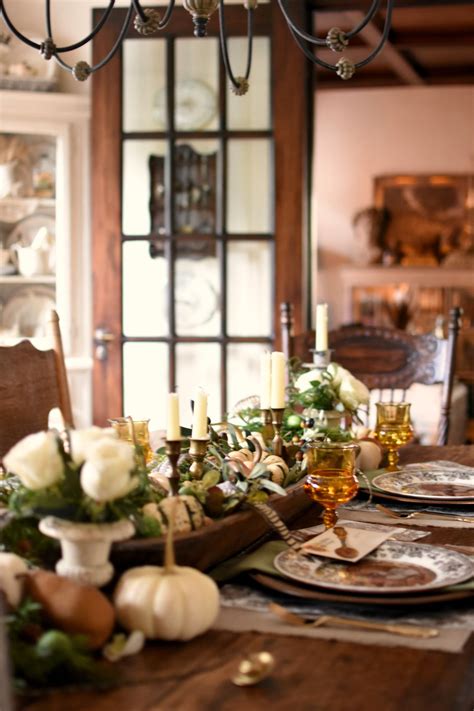 Beautiful French Country Thanksgiving Tablescape With Autumn Elegance
