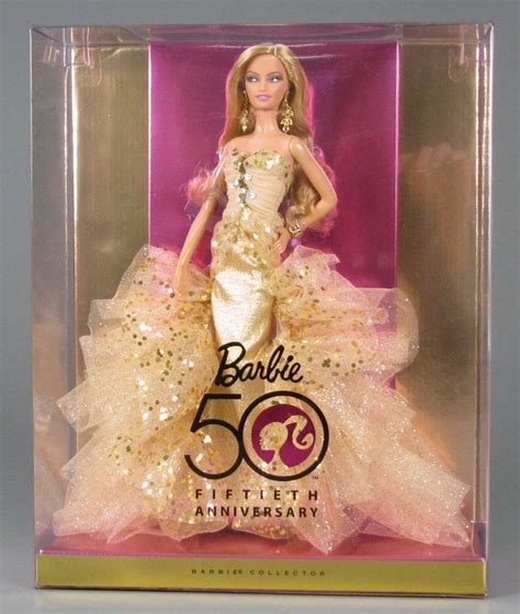 50th Anniversary Gorgeous Gold Glamour Barbie Collector Doll Robert