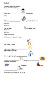 This song can be successfully used in esl teaching in a variety of ways. Do Re Mi song - ESL worksheet by alerac