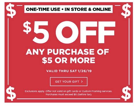 Michaels Purchase Coupon Promotion 5 Off 5 Purchase Coupon Ymmv