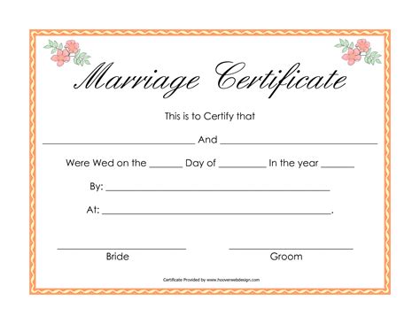 Free Marriage Certificate Template Customize Online Then Print Fake