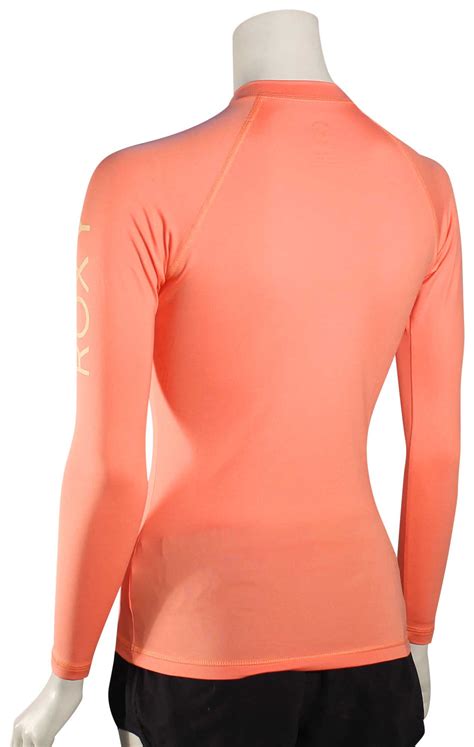 Roxy Whole Hearted Ls Rash Guard Sunkissed Coral For Sale At