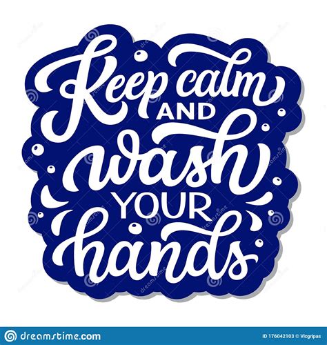 Keep Calm And Wash Your Hands Stock Vector Illustration Of Healthy
