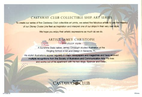 Castaway Club Collectible Ship Art Series Gallery The Disney Cruise