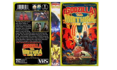 Godzilla And Mothra Tbfe Custom Vhs Cover By Grandkeizerghidorah On