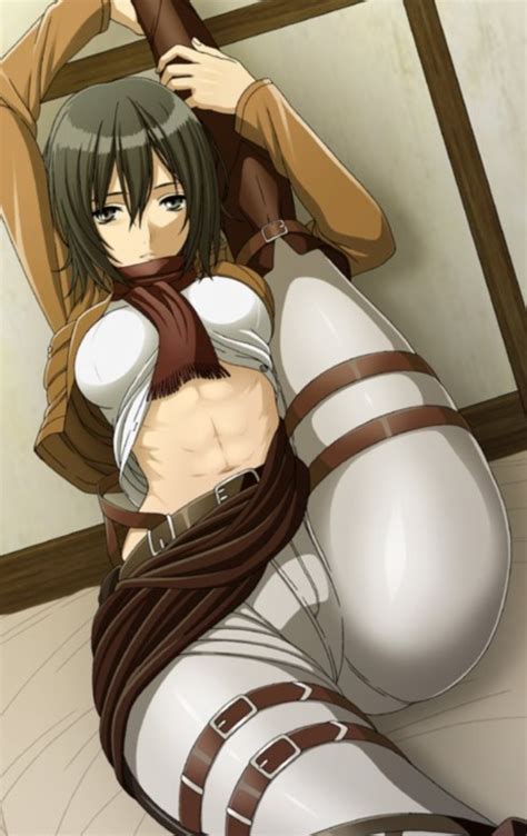 Rule 34 1girls Attack On Titan Black Hair Female Female Only Fully Clothed Leg Up Mikasa