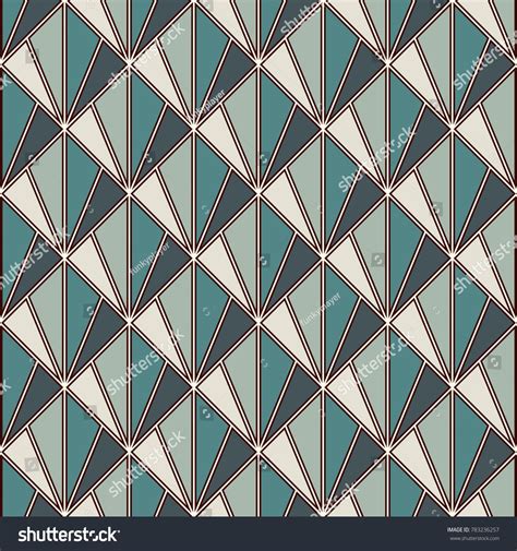 Interlocking Triangles Tessellation Contemporary Print With Repeated