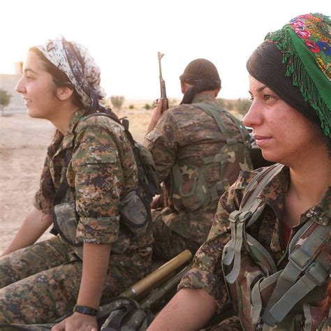 Kurdish YPG Fighters Heroic Women Warrior Woman Female Fighter