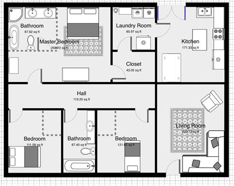 Designing a laundry room from scratch can be difficult. Floor plan | Laundry room bathroom, Floor plans, Living room bedroom