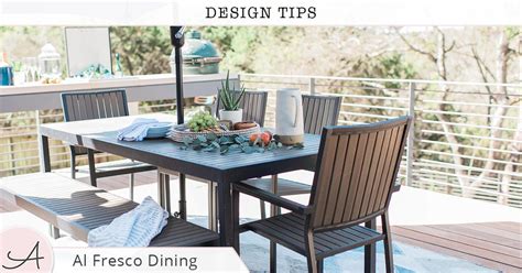 Outdoor Design For Dining Al Fresco
