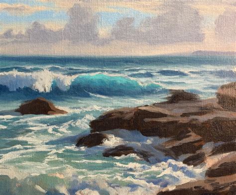 How To Paint A Rocky Shore Seascape — Samuel Earp Artist In 2020