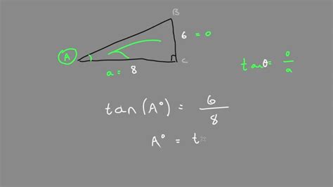 Calculate Angle With Trig Given Adjacent And Opposite Youtube