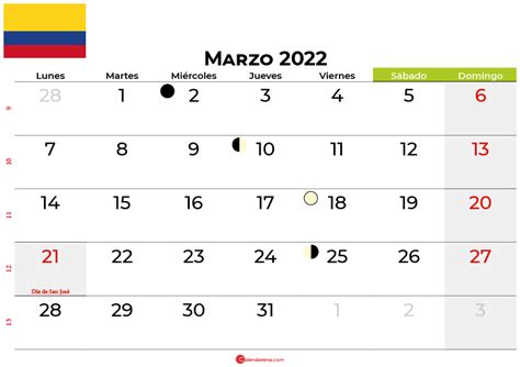 Calendario 2023 Marzo Festivos Colombianos 2022 Imagesee