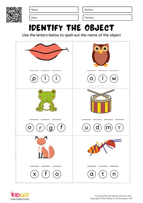 Identify The Object Worksheet For Kindergarten Kidpid