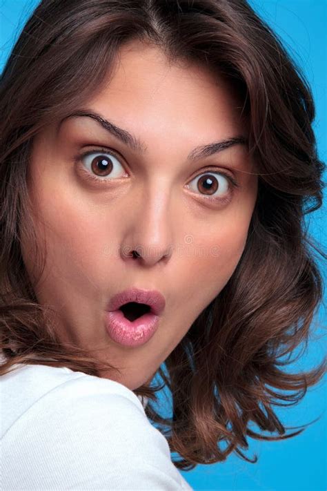 Woman With A Shocked Expression Stock Image Image 9410701