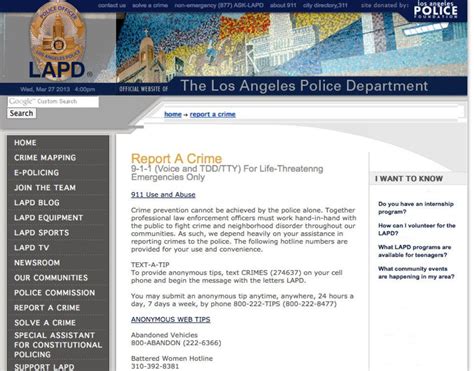City Council Directs Lapd To Accept Online Police Reports Pacific