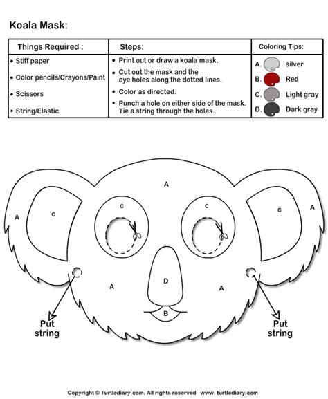 Koala Mask for Kids | Print and Cut Mask