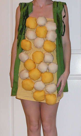Too Weird Corn On The Cob Costume From Instructables Halloween Moms Halloween Contest