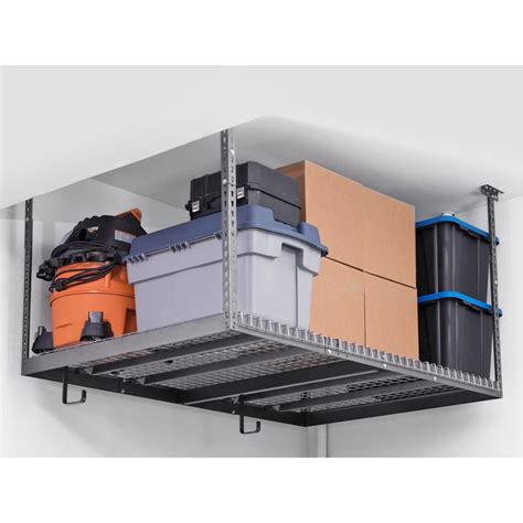 Newage Products Versarac Gray Adjustable Steel Overhead Garage Storage