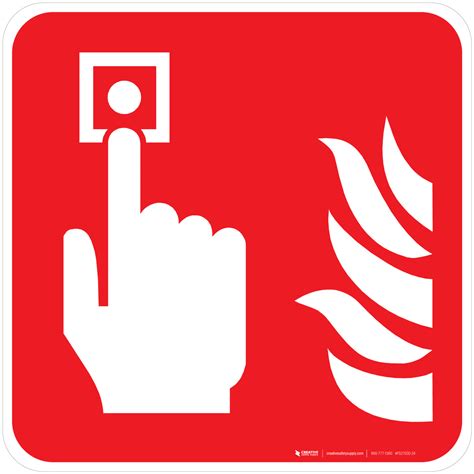 Fire Alarm Call Point Fire Safety Iso Floor Sign
