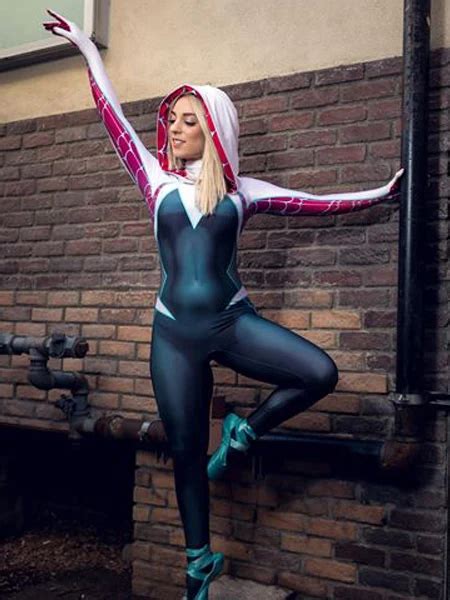 Gwen Stacy Ghost Spider Girl Cosplay Costume3d Print Spandex Spiderman Costume Zentai Bodysuit