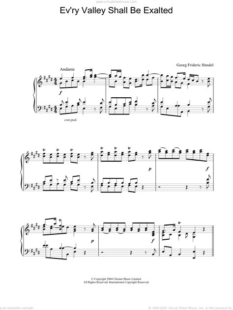 Cheap thrills sia (piano cover). Handel - Ev'ry Valley Shall Be Exalted sheet music ...
