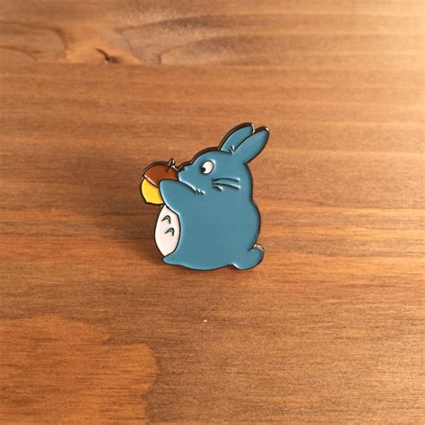 Enamel Pin Lil Totoro 1 Inch Lapel Pin Etsy Enamel Pins Totoro