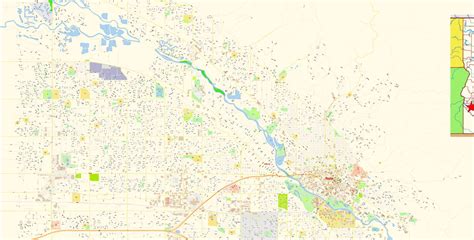 Boise Idaho Map Vector Exact City Plan Detailed Street Map