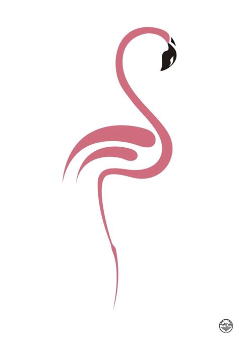 How to draw a flamingo. Flamingo | Minimalistische tekening, Flamingo's, Flamingo ...